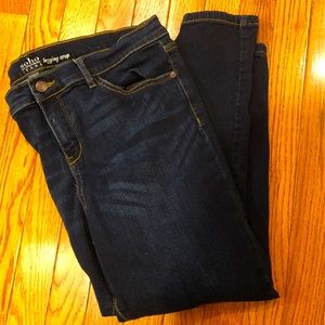 Dark skinny Jean legging  crop